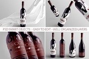 Wine Bottle Mockup Set, a Product Mockup by Free-PSD-Templates (Thumbnail 3 of 6)