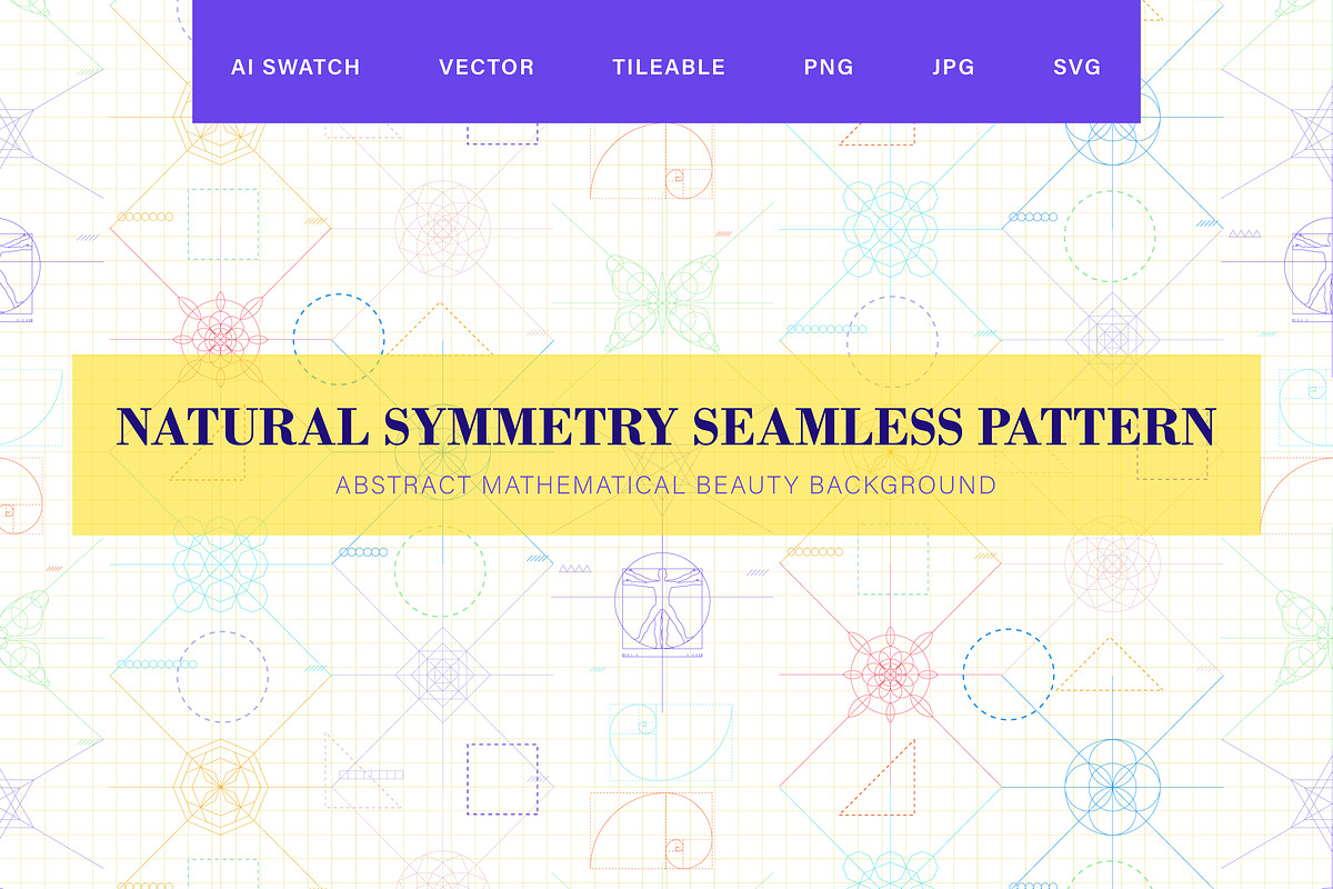 Natural symmetry seamless pattern, a Pattern Graphic by barsrsind