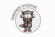Funny Christmas Racoon Clipart, an Illustration by Libby Wishes (Thumbnail 5 of 7)