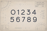 Drafting Table - Engineering Font, a Sans Serif Font by HipFonts (Thumbnail 3 of 8)