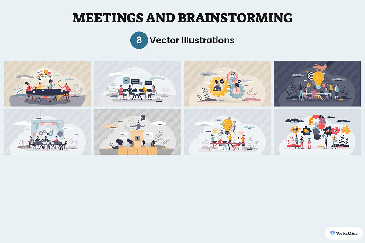 Office Life Vector Illustration Set, a Work Illustration by VectorMine (Photo 2 of 16)