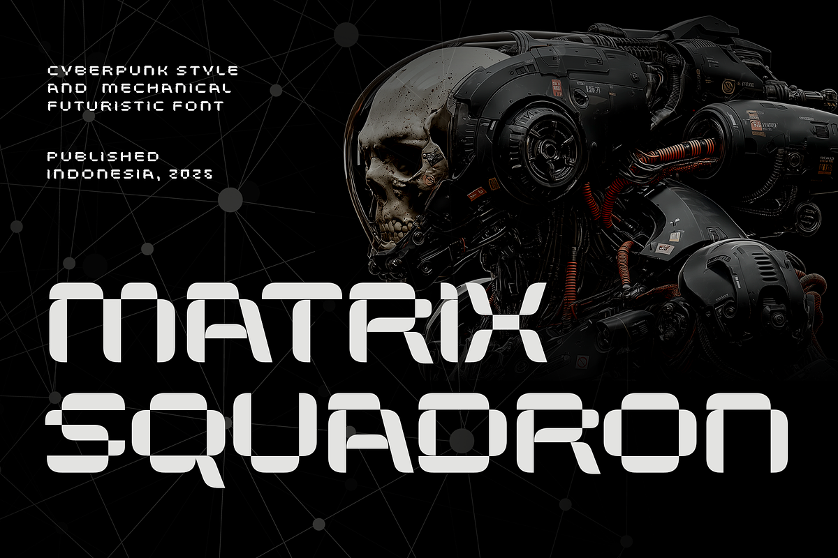 Matrix Squadron - Sci-Fi Font, a Sans Serif Font by Umitype (Photo 8 of 14)