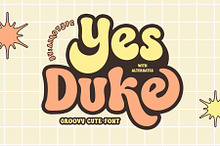 Yes Duke - Cute Retro Groovy Font