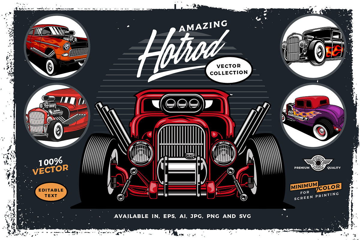 Hotrod Vector cars, an Illustration by The BolzStudio (Photo 1 of 6)