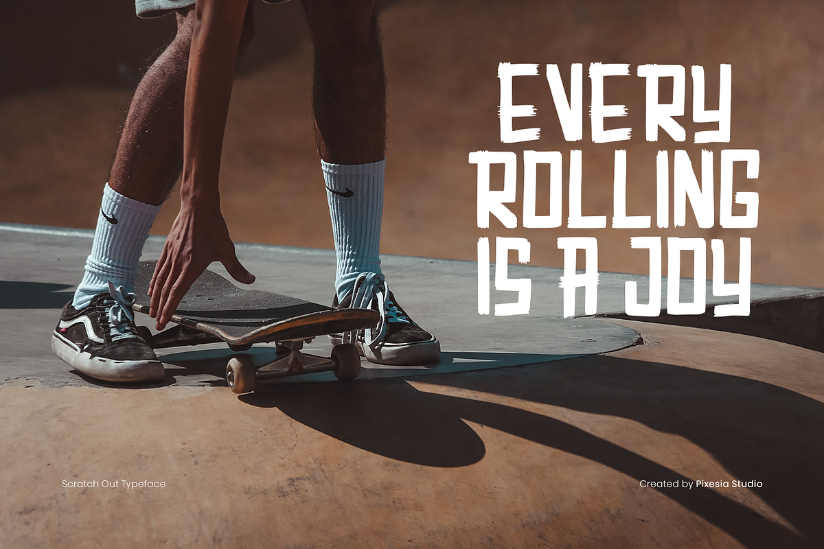 Scratch Out - Urban Brush Font, a Handwritten Font by Pixesia Studio (Photo 4 of 10)