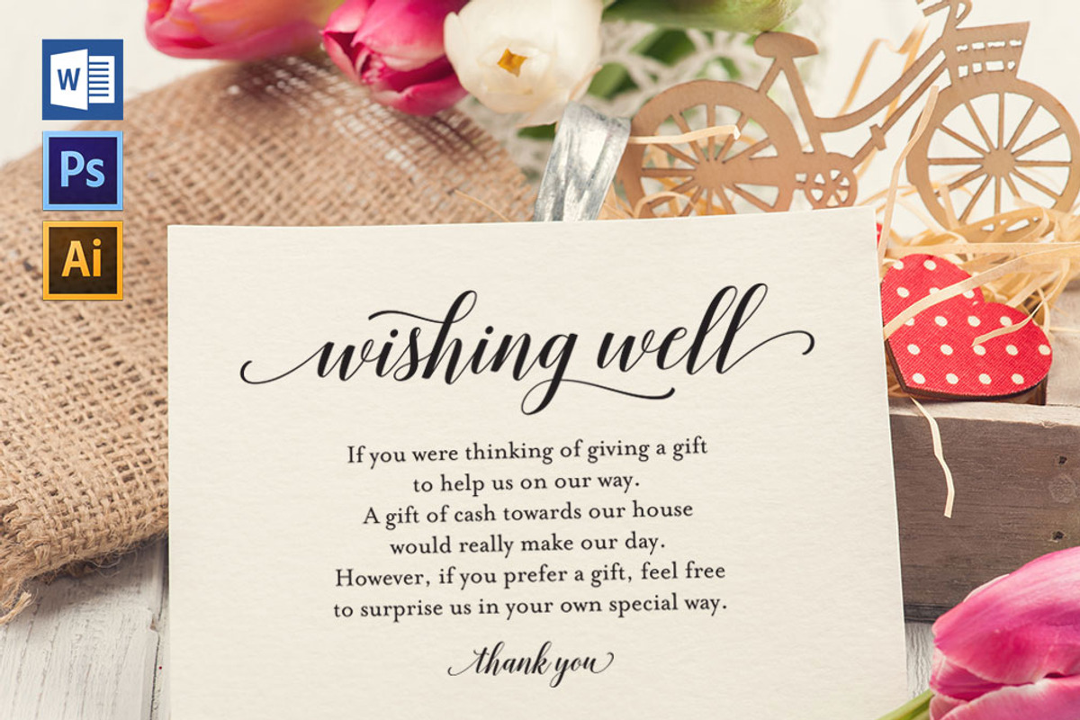Wishing Well Card Template SHR448, an Invitation Template by Shafura_Wedding (Photo 1 of 5)