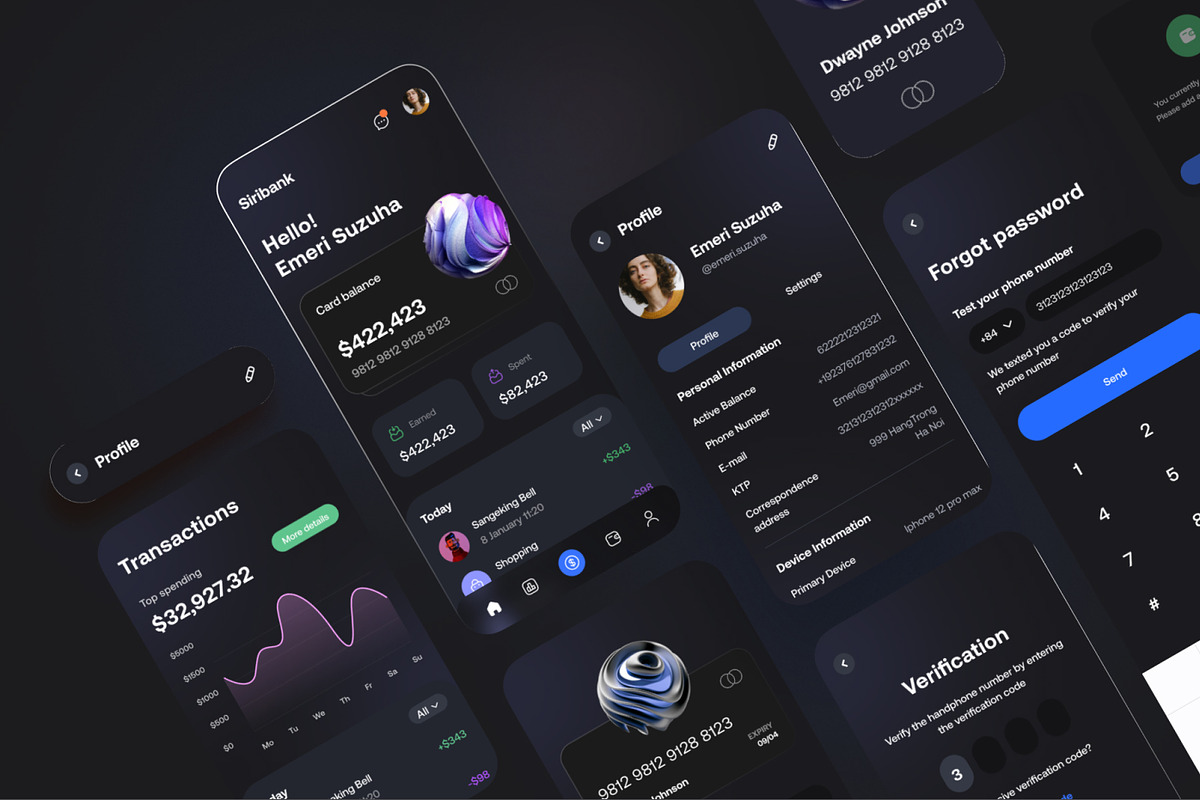 Siribank Finance Ui Kit, an App Template by CreativeUI (Photo 2 of 6)