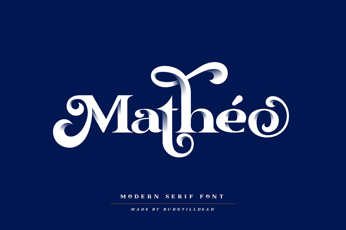 Matheo, a Serif Font by Burntilldead (Photo 1 of 15)
