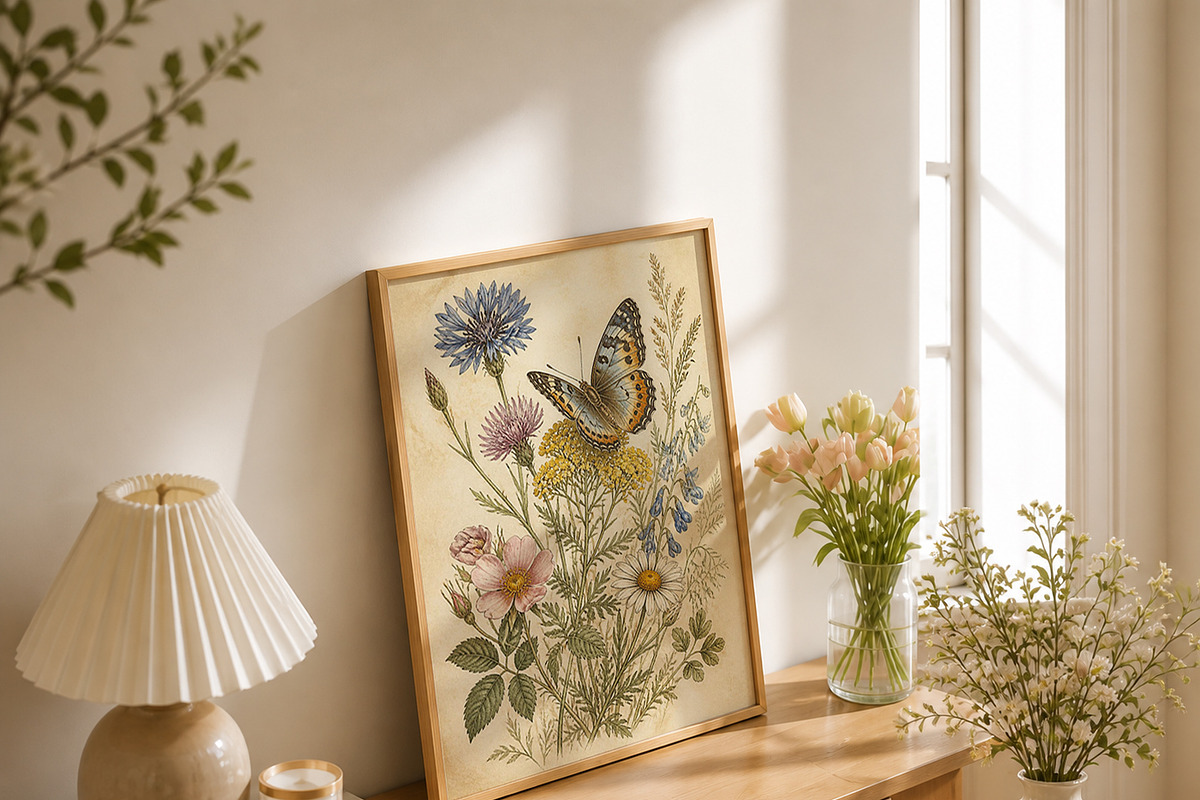 Vintage Wildflowers Wall Art, a Decorative Illustration by elfy creative (Photo 5 of 5)