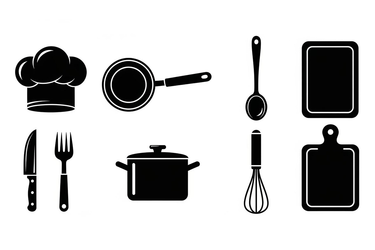 Kitchen Cooking Icon Vector Bundle, an Illustration by jahid234 (Photo 31 of 51)