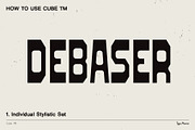 Cube TM – Bouncy Brutalist font, a Font by Type Mania (Thumbnail 6 of 15)