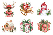 Christmas Holiday Clipart Bundle, a Work Illustration by SinaCreation (Thumbnail 3 of 6)