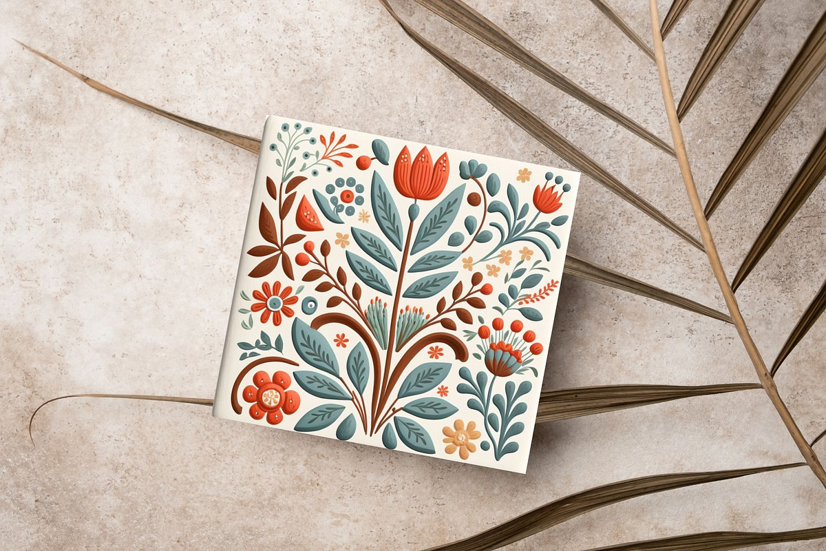 9 Folk Flower Pattern Illustration, a Decorative Illustration by ARTOZEN DIGITAL (Photo 9 of 11)