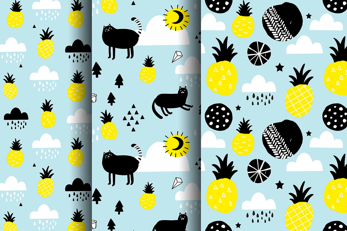 Korean cats, a Pattern Graphic by eka panova (Photo 7 of 8)