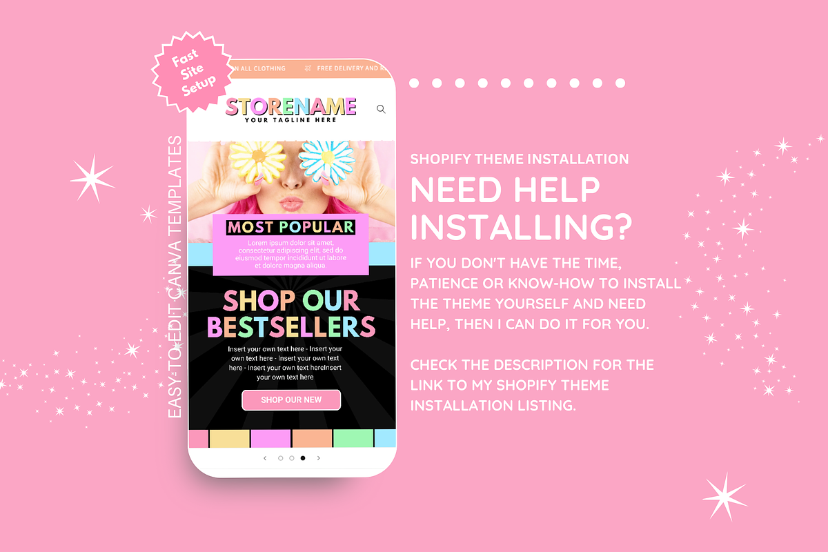 Pastel Neon Shopify Theme, a Shopify Template by SunshineStudioBoutique (Photo 9 of 9)