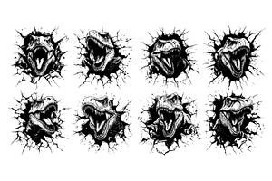 Black ink sketch trex concepts, a Texture Illustration by Stock-Smart-Start