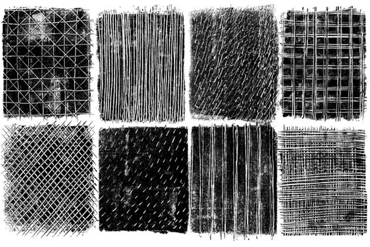 Monoprint Textures, Clipart. Brushes preview 5