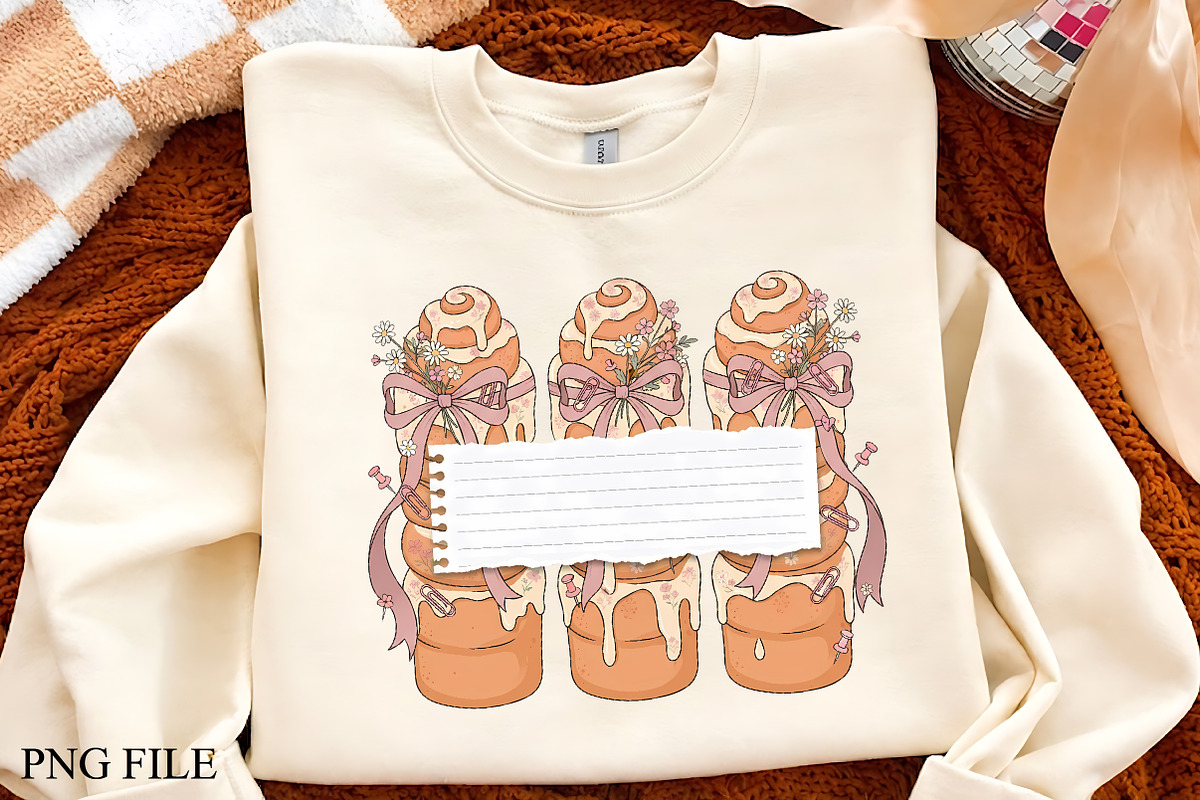 Custom Name Cinnamon Rolls PNG, a Seasonal Illustration by CrexoraLab (Photo 1 of 4)