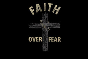 Faith Over Fear Cross PNG