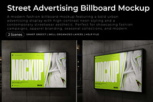Street Advertising Billboard Mockup, an Advertising Mockup by Pitchlook.Studio