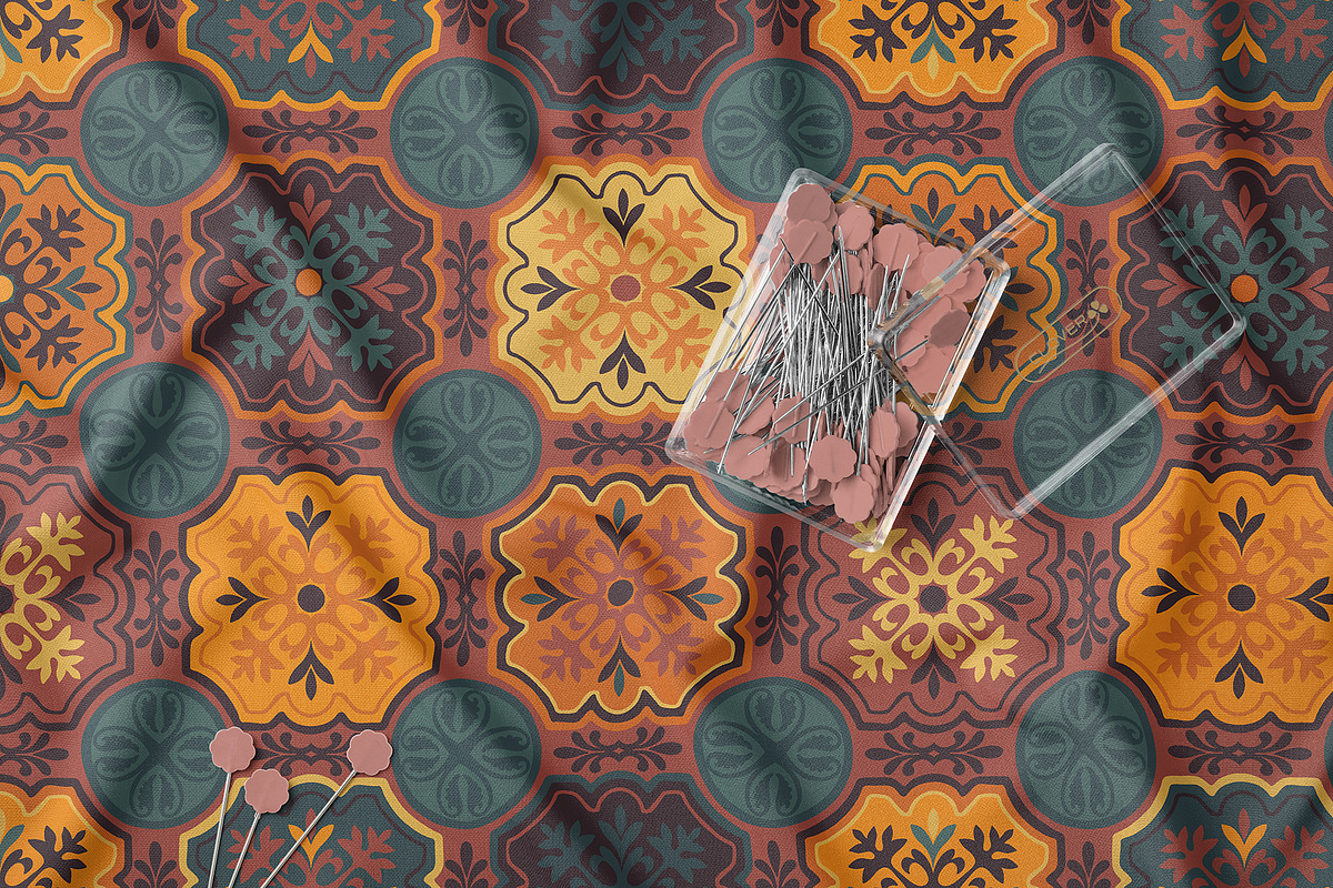 Folk Floral Tile Pattern, a Pattern Graphic by StudioGlouna (Photo 6 of 9)