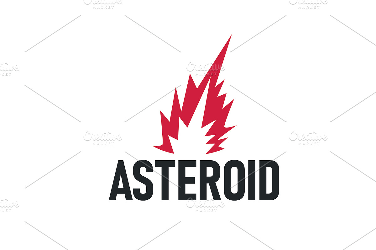 outer space meteorite logo design