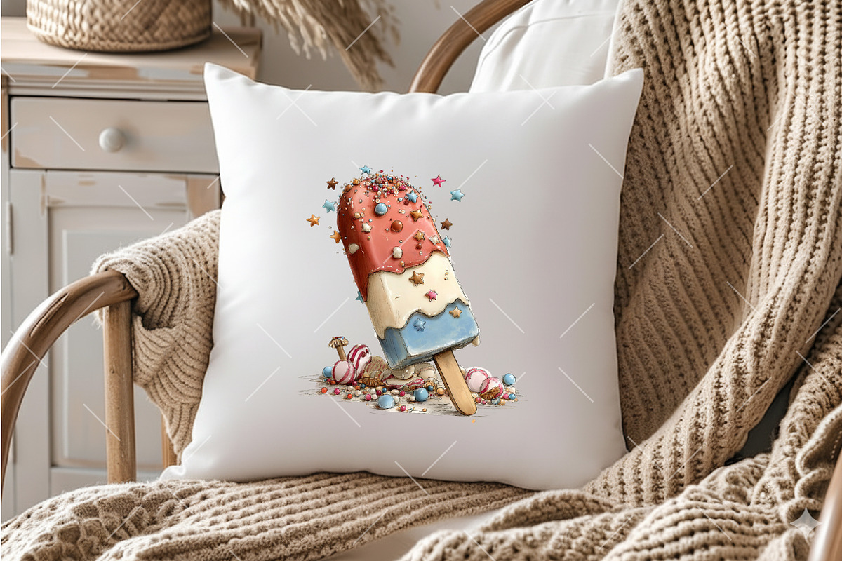 Patriotic Ice-Cream PNG Clipart, an Illustration by OK Design (Photo 6 of 6)