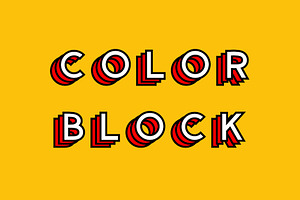 Color Block - Colored Font