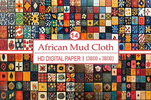 African Mud Cloth, a Pattern Graphic by Printable Treasure