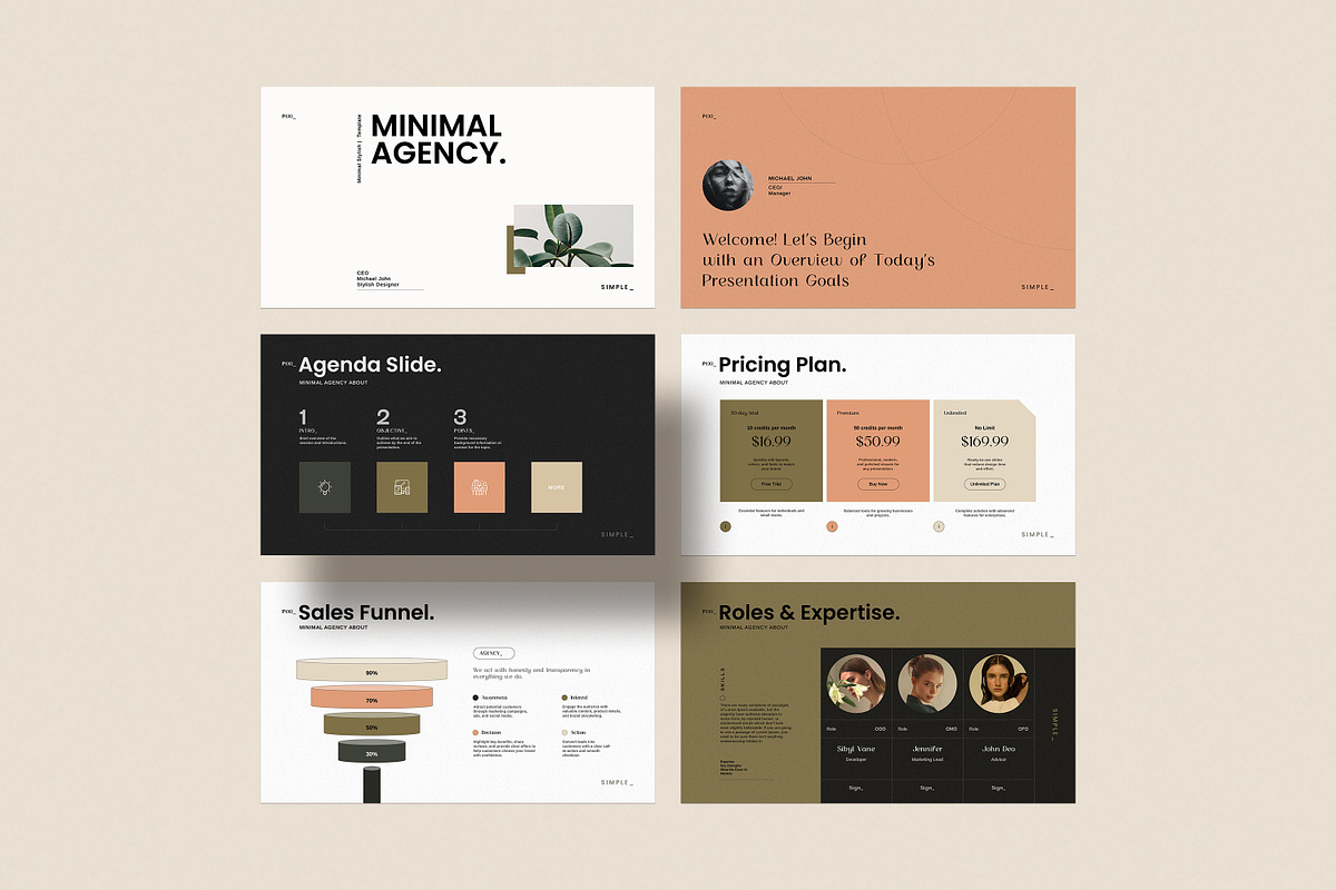 Minimal Presentation Template preview 4