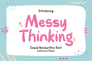 Messy Thinking Handwritten, a Handwritten Font by Letterhend Studio (Thumbnail 1 of 9)