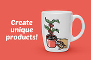 hand holding a cup of coffee, a Food Illustration by gunaonedesign (Thumbnail 2 of 4)