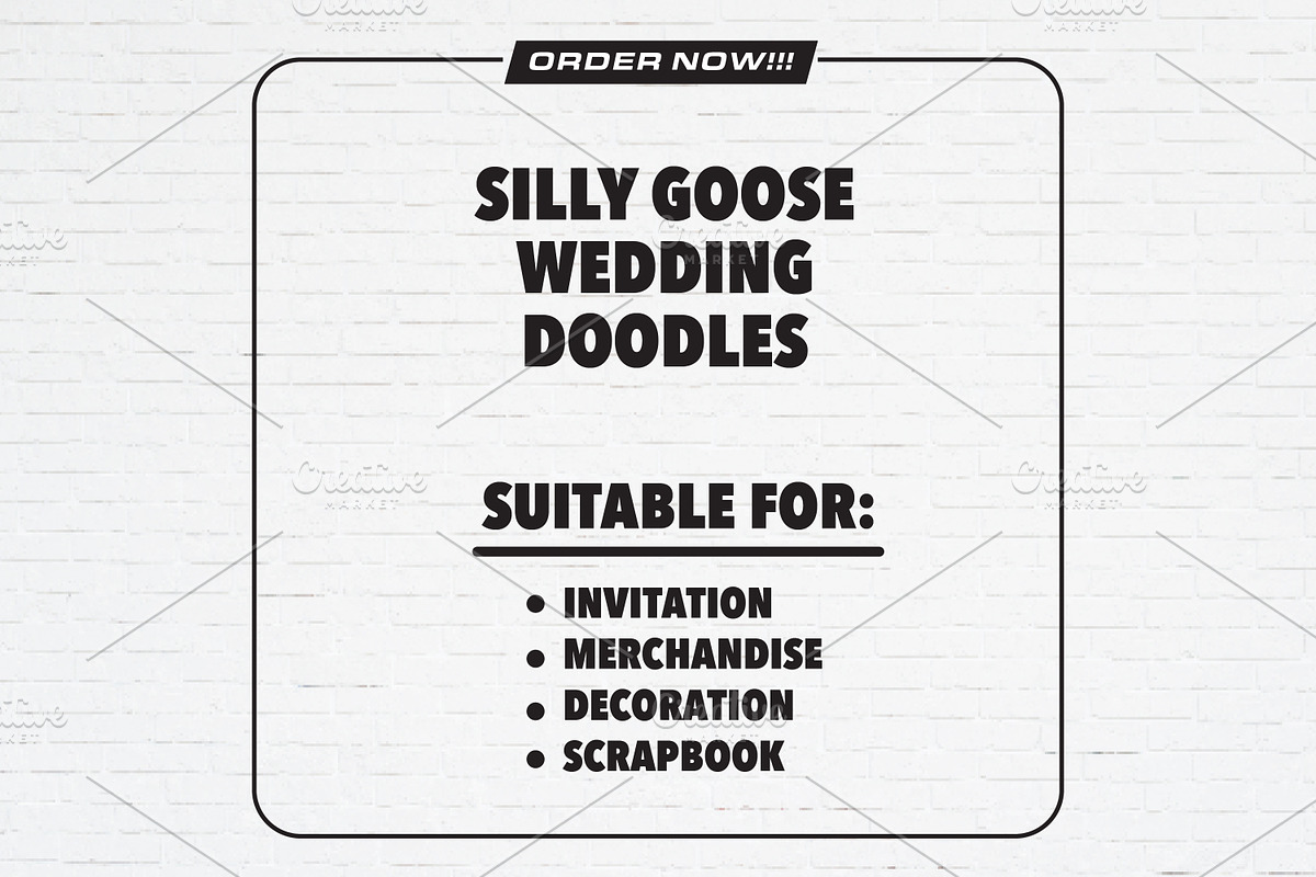 Silly Goose Wedding Doodles Bundle, an Animal Illustration by Guavanaboy (Photo 3 of 3)