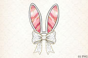 Coquette Bunny Ears Easter Png, an Illustration by Libby Wishes (Thumbnail 1 of 6)