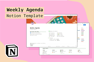 Cute Notion Weekly Agenda