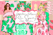 Tropical Palm Springs Patterns, a Pattern Graphic by Libby Wishes (Thumbnail 1 of 12)