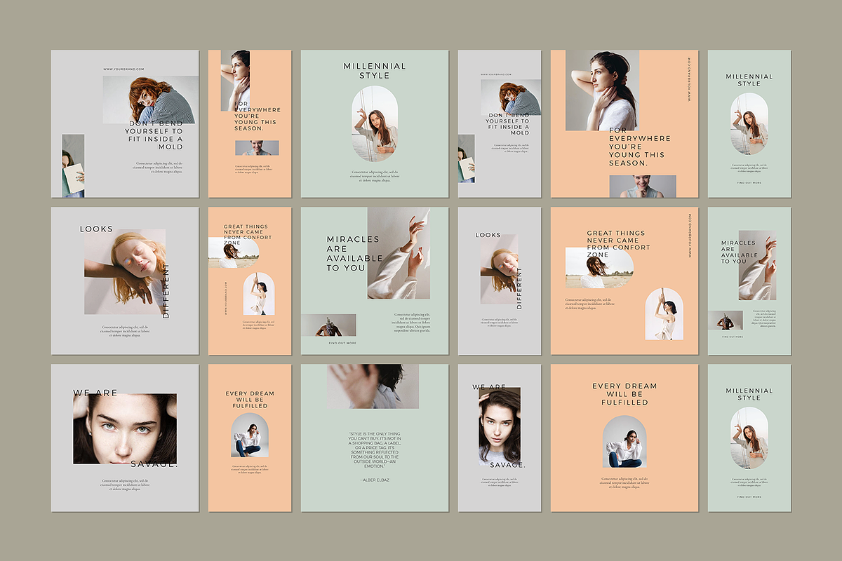 600 Minimalist Instagram Bundle, a Social Media Template by Creatchees.std (Photo 25 of 37)