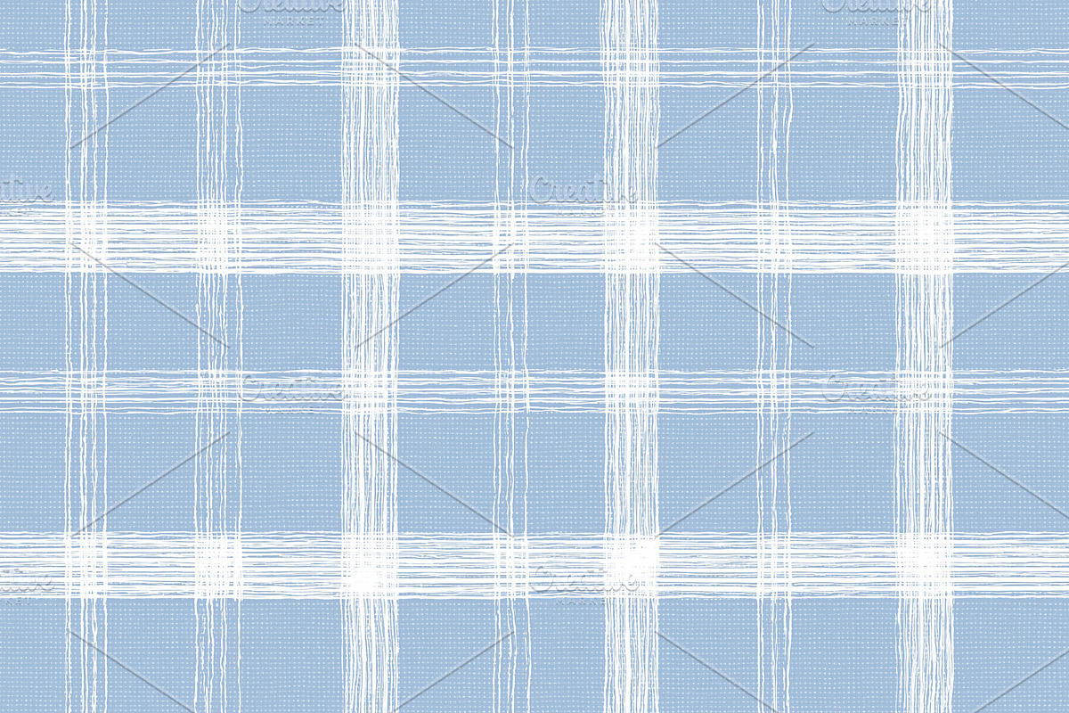 Seamless pattern, blue fabric texture with white roughly drawn p, a Pattern Graphic by Studio ANNA