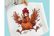 Funny Chicken Clipart, an Illustration by designcity5 (Thumbnail 1 of 4)