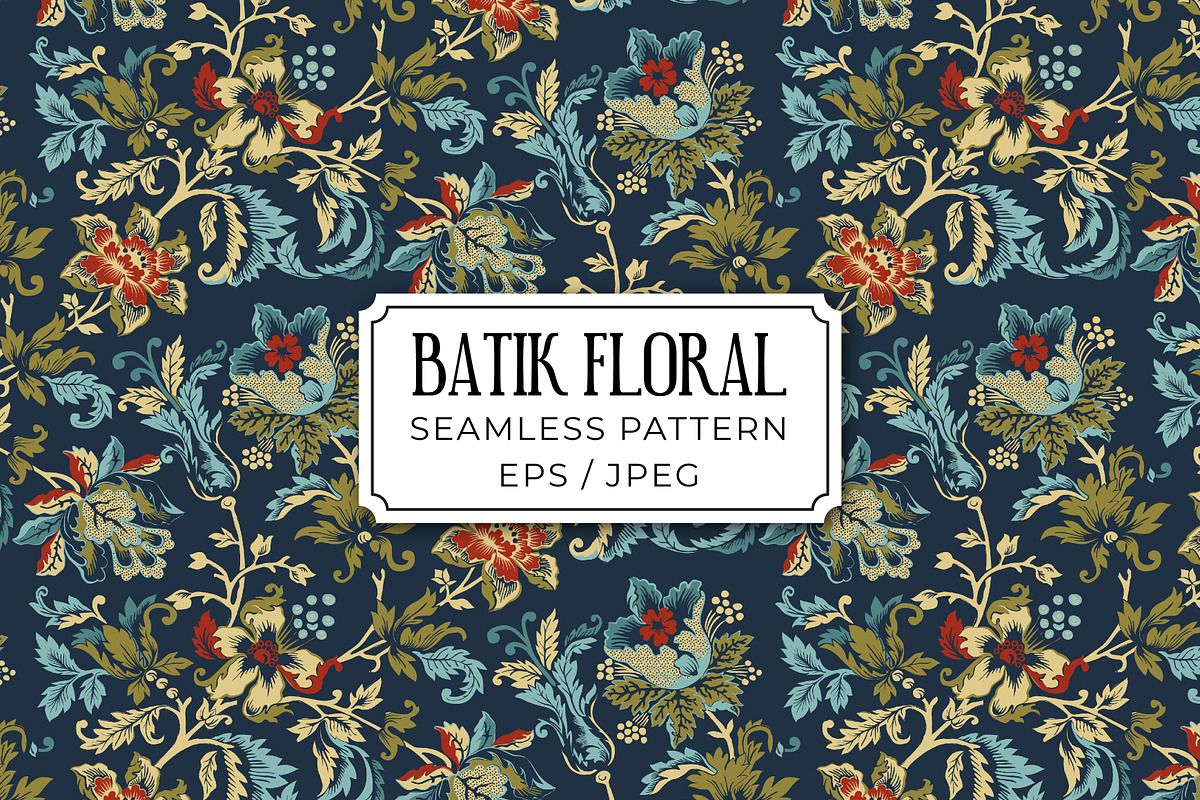 Batik Floral Summer Patterns, a Pattern Graphic by ASTUDIO (Photo 6 of 8)