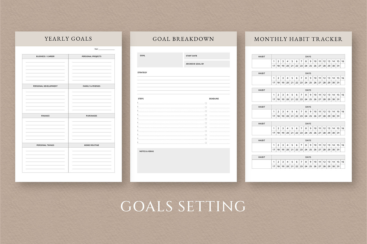 Daily & Weekly Planner, a Stationery Template by Anatartan Design (Photo 2 of 6)
