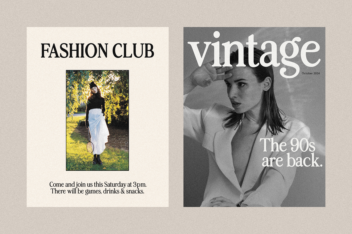 Nineties Revival Serif Font Family, a Serif Font by Studio Luxe Creative (Photo 5 of 5)