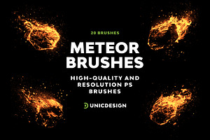 Meteor Photoshop Brushes