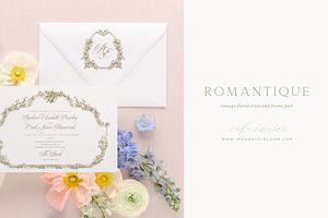 Romantique Frame And Crest Set