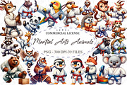 Martial Arts Animals Sublimation Cli, an Illustration by designcity5 (Thumbnail 1 of 5)