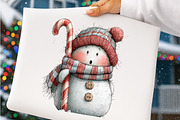 Funny Christmas Snowman PNG Bundle, a Work Illustration by SinaCreation (Thumbnail 4 of 6)