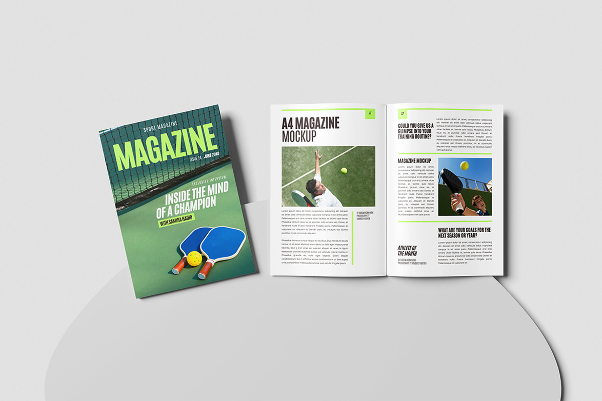 A4 Magazine Mockup, a Books & Magazine Mockup by Gatamotion (Photo 2 of 5)