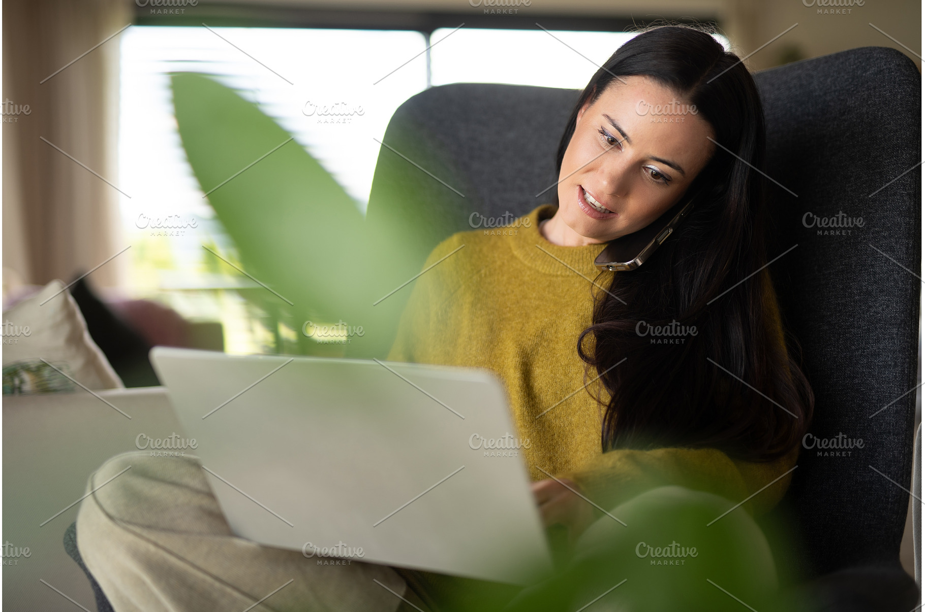 Female freelancer working from home, a Person Photo by HalfPoint