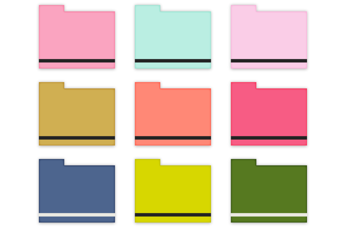 Minimalist Folder Icons, an Icon by Marmalade Moon | Creative Market