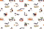 Funny cats set, banner, patterns, an Animal Illustration by PaperTrident (Thumbnail 6 of 8)